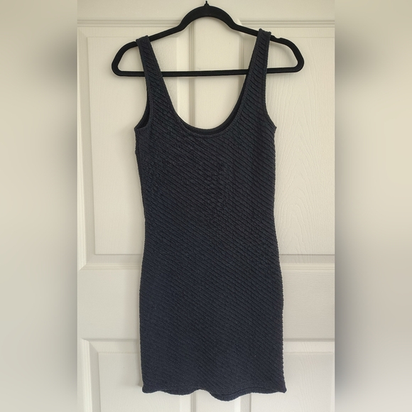 Free People Black Bodycon Bandage Tank Mini Dress, Size Medium - Picture 2 of 4